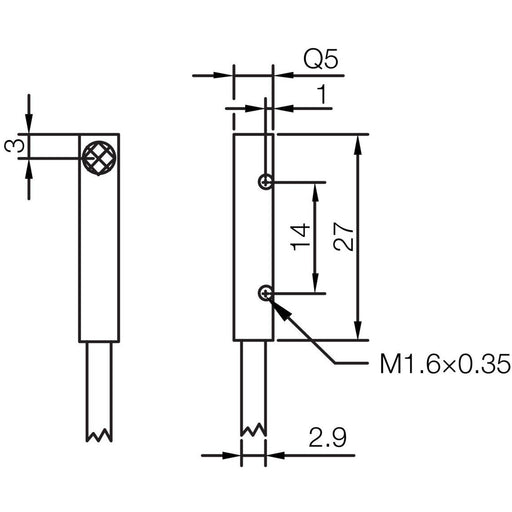 Di-soric - Induktiver Näherungsschalter Induktiver Näherungssensor INSM-Q05-B0.8PS-2C 0.8mm, bündig