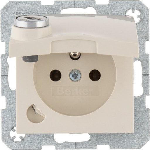 Berker - Steckdose m. Erdstift 6768118982 S.1,weiß,gl