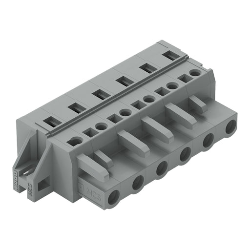 WAGO - Kabelsteckverbinder für Leiterplattensteckverbinder 1-Leiter-Federleiste 231-206/031-000 CAGECLAMP,2,5 mm²,gr − 25 Stück