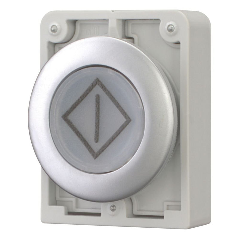 Eaton - Frontelement für Drucktaster Leuchtdrucktaste RMQ-Titan M30C-FDL-W-X100 flach tastend bes