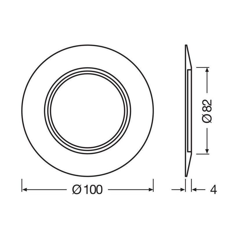 Ledvance - Mechanisches Zubehör/Ersatzteile für Leuchten Sanierungsring SP RING D100 WT weiß