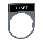 Schneider Electric - Bezeichnungsschild für Befehlsgeräte Schildträger 30x40mm ZBY2303C0 START 22mm grau