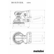 Metabowerke - Exzenterschleifer (Akku) Set Exzenterschleifer SetSXA18LTX125BL+Zub