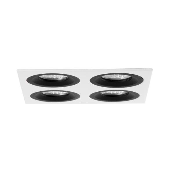 Brumberg Leuchten - Downlight/Strahler/Flutlicht Einbaumodul quadratisch 45030550 4-fach