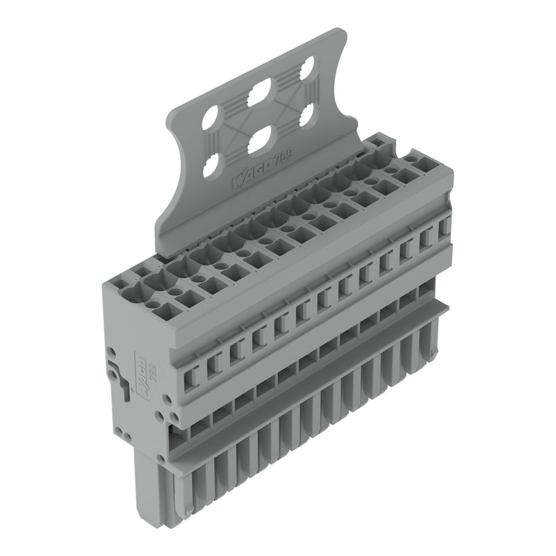 WAGO - Ein- und mehrpolige Klemmenleiste 1-Leiter-Federleiste 769-113/145-000 CAGECLAMP,4mm²,gr − 10 Stück