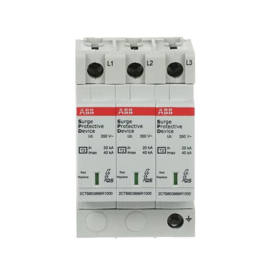 ABB Stotz S&J - Überspannungsableiter für Energietechnik/Stromversorgung Überspannungsableiter OVRT23L40-350PQS Typ 2, TN-C 3P