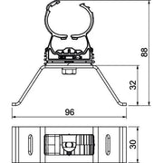OBO Bettermann - Leitungshalter für Blitzschutz Leitungshalter isCon HS 26 PA D=26mm − 10 Stück