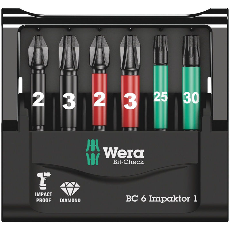 Wera - Bit-Set Bit-Sortiment 057695 Mini-Check, 6-tlg