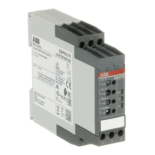 ABB Stotz S&J - Phasenüberwachungsgerät 3-Phasenüberwachungsrelais CM-PVS.31S 2W 30s, 3x160-300VAC