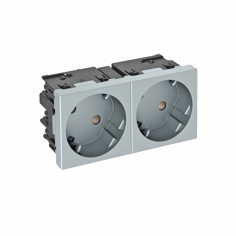 OBO Bettermann - Steckdose 33 Grad, 2-fach STD-D3SC AL2 Schutzkontakt,Con.45