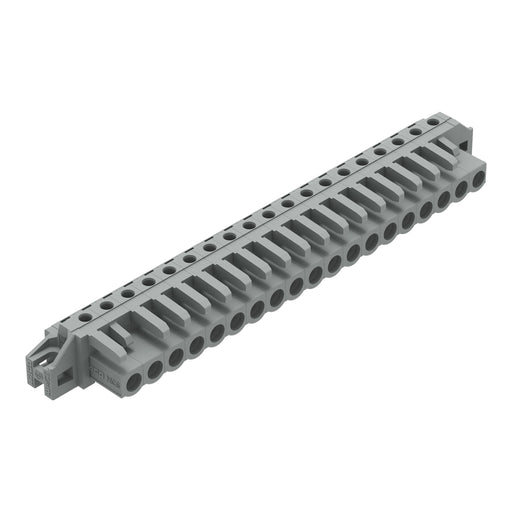 WAGO - Leiterplattensteckverbinder THT-Federleiste abgewink. 232-249/031-000 Rastermaß 5mm,grau − 10 Stück