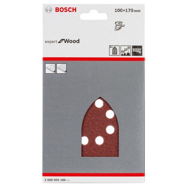 Bosch - Schleifpapierset Schleifblatt C430, 100 x 2608605186 170 mm 60 120 240 8
