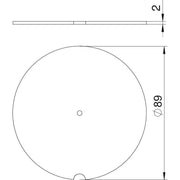 OBO Bettermann - Abdeckplatte für Einbaueinheiten Blindscheibe DBS 80 f. US80