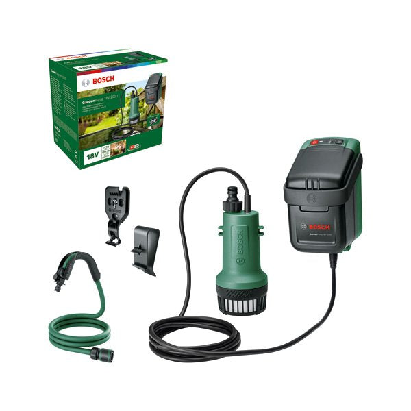 Bosch - Abwassertauchpumpe Akku-Regenwasserpumpen 06008C4203 GardenPump 18V-2000