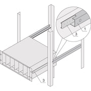 Schroff - Komponente für den Ausbau (Schaltschrank) X-Versteifungsprofil 24562455 (VE2) für europacPRO 295 T − 4 Packung