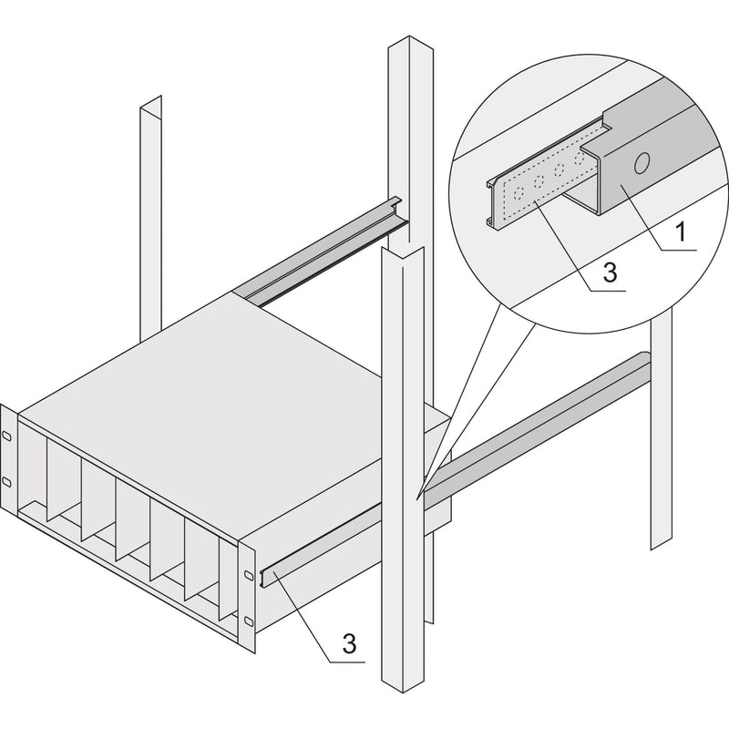 Schroff - Komponente für den Ausbau (Schaltschrank) X-Versteifungsprofil 24562455 (VE2) für europacPRO 295 T − 4 Packung