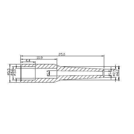 EFB-Elektronik - LWL-Steckverbinder Knickschutztülle 53202.32 3mm, schwarz