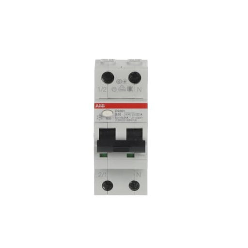 ABB Stotz S&J - Kombination FI-Schalter/Leitungsschutzschalter FI/LS-Schalter DS201A-B10/0,01 6kA, 1p+N