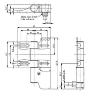 Bernstein - Scharnierschalter Sicherer Scharnierschalter SHS3-U15Z-KR5-R-IPX Edelstahl
