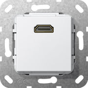 Gira - Einsatz/Abdeckung für Kommunikationstechnik HDMI Gender Changer 566903 rws