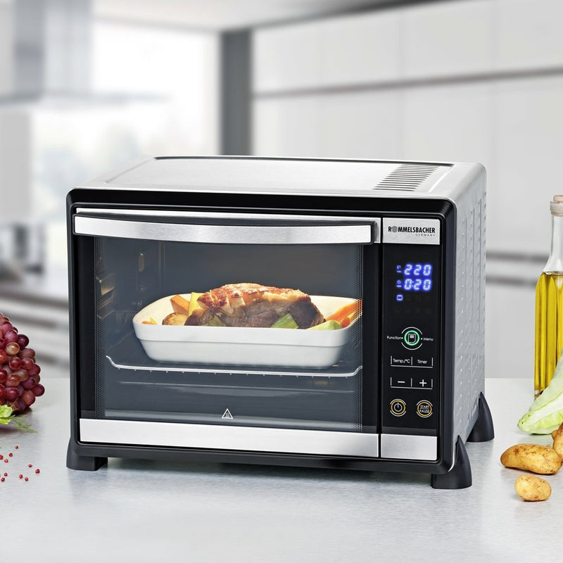 Rommelsbacher - Tischbackofen/Backgrill Kleinbackofen BGE 1580/E eds/sw 30l 1580W Umluft+Dre