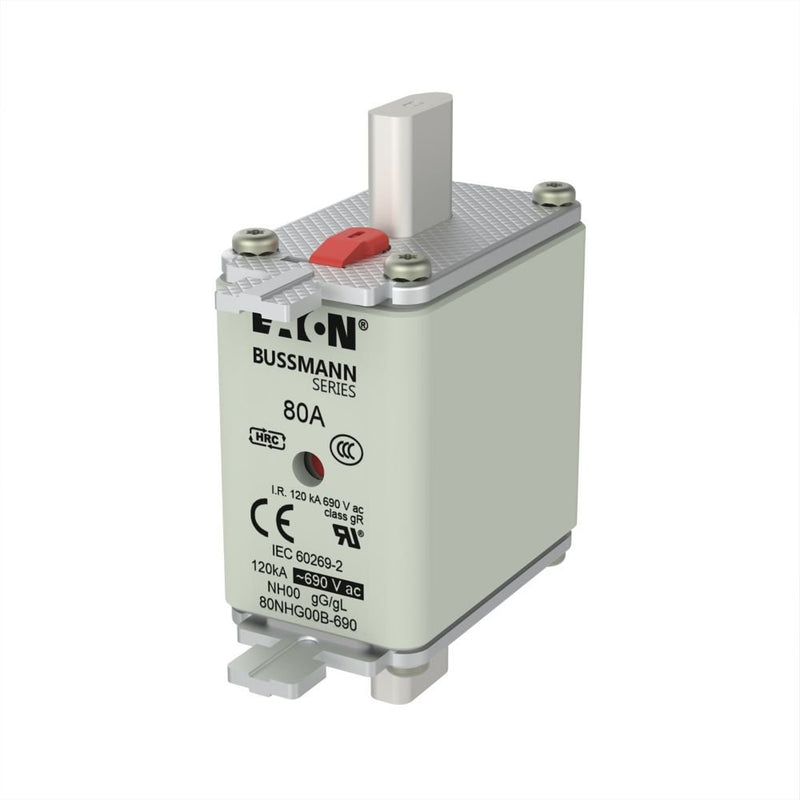Eaton - Messersicherung Sicherungseinsatz Nieders. 80NHG00B-690 80A AC 690V 120kA − 3 Stück