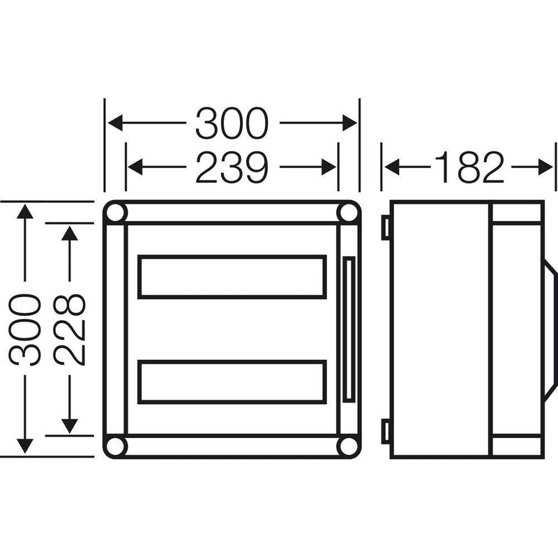 Hensel - Installationskleinverteiler Automatengehäuse Mi 1226 24TE