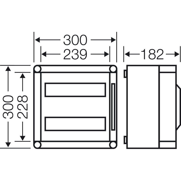 Hensel - Installationskleinverteiler Automatengehäuse Mi 1226 24TE  − 1 Stück
