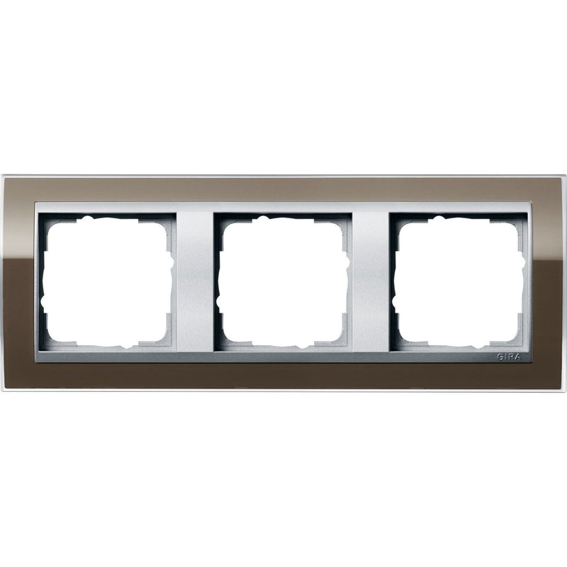 Gira - Abdeckrahmen 3fach 0213766 klar braun