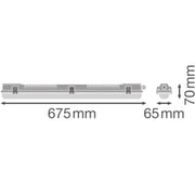 Ledvance - Decken-/Wandleuchte Feuchtraumleuchte Housing DPHOUS600P1XLP IP65 für T8-Tubes