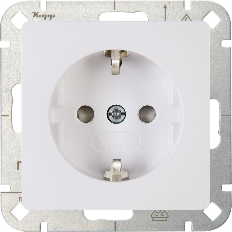Kopp - Steckdose HK05 - Schutzkontakt- 920602002 Steckdose, arktis-ws − 10 Stück