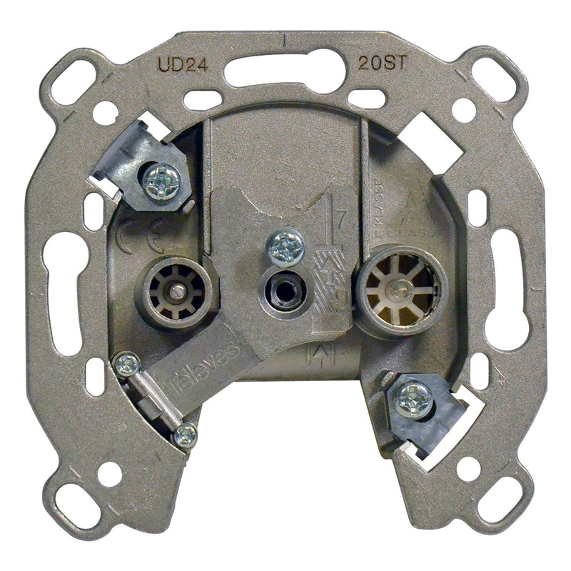 Televes - Antennensteckdose Durchgangsdose 2f. UD 2420 ST 5-2400MHz