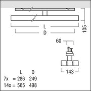Zumtobel Group - Downlight/Strahler/Flutlicht LED-Strahler SCENO 2X7 #42949796 840, sw