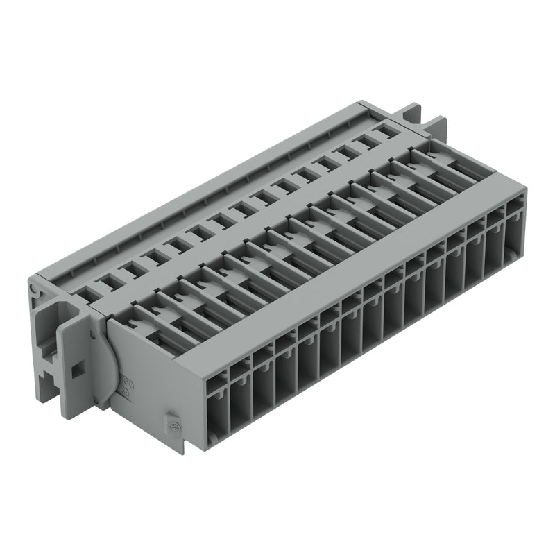 WAGO - Ein- und mehrpolige Klemmenleiste 1-Leiter-Stiftleiste 769-615/002-000 CAGECLAMP,4mm²,gr − 20 Stück