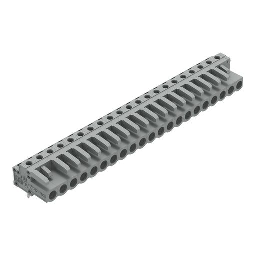 WAGO - Leiterplattensteckverbinder THT-Federleiste abgewink. 232-251 Rastermaß 5mm,grau − 10 Stück