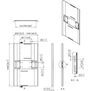 Vogels - Zubehör/Ersatzteile für Unterhaltungselektronik Rückwandabdeckung fDisplay PFA9160 sw Connect-it,HF,65-70Z