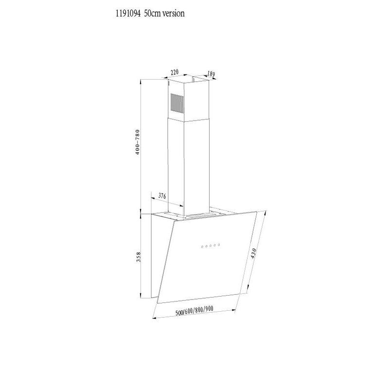Amica - Dunstabzugshaube Kaminhaube KHF 654 630 S Simple,50cm