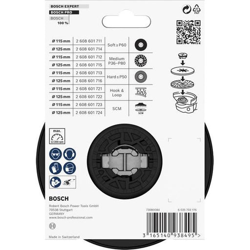 Bosch - Stützteller für Schleifwerkzeug PRO Stützteller Hart, 2608601713 115 mm, X-Lock
