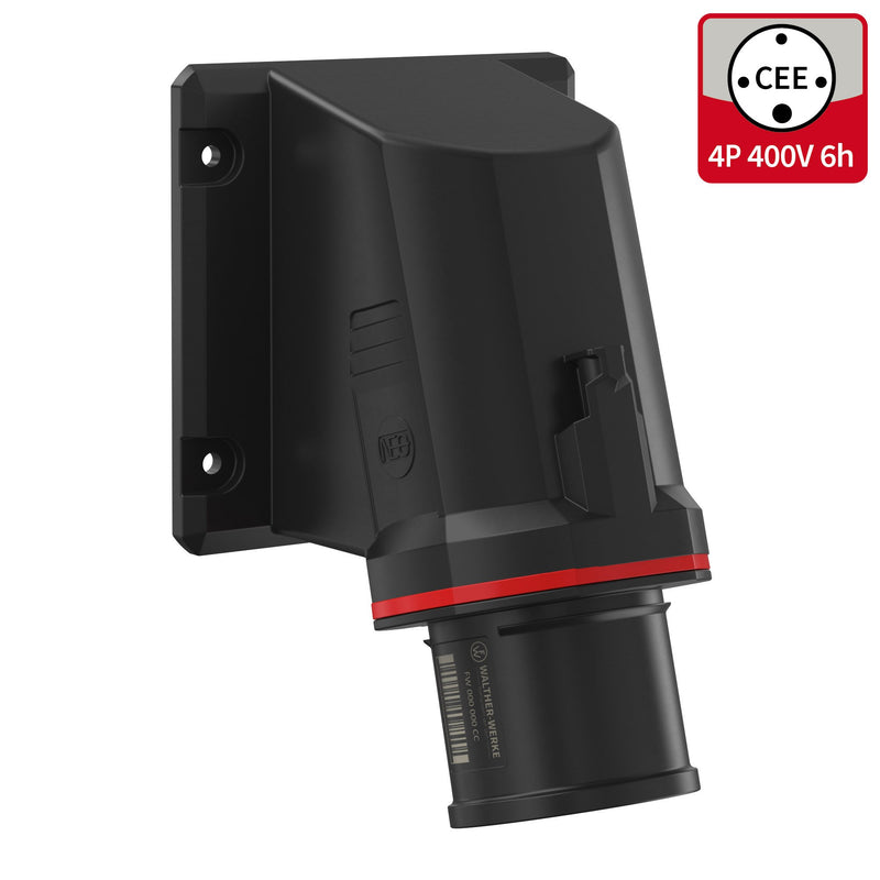 Walther Werke - CEE-Gerätestecker (IEC 60309) CEE NEO Anbaugerätestecker FW731406CC schräg 32A 4P 6h