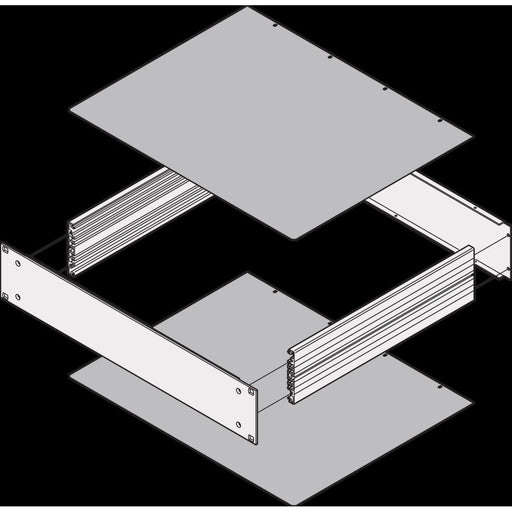 Schroff - Dach-/Bodenelement (Gehäuse/Schaltschrank) Abdeckblech 460T 30860505 geschlossen − 2 Stück