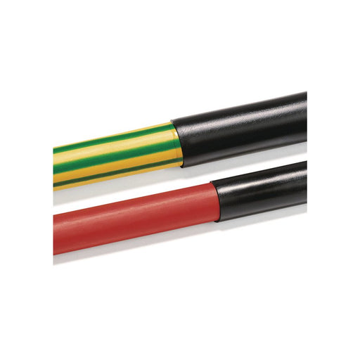HellermannTyton - Schrumpfschlauch Warmschrumpfschlauch 2:1 315-50640(60) schwarz 60 m Rolle − 60 Meter