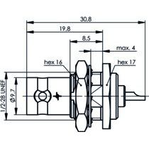 Telegärtner - Koax-Steckverbinder BNC-Einbaubuchse 100023407 50Ohm