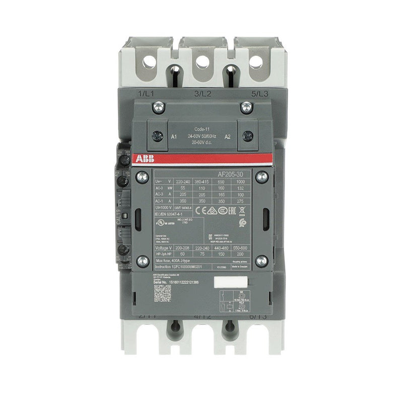 ABB Stotz S&J - Leistungsschütz zum Schalten von Wechselstrom Schütz AF205-30-11-11 50/60Hz / 20-60V DC