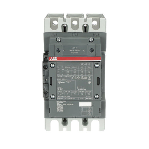 ABB Stotz S&J - Leistungsschütz zum Schalten von Wechselstrom Schütz AF205-30-11-11 50/60Hz / 20-60V DC