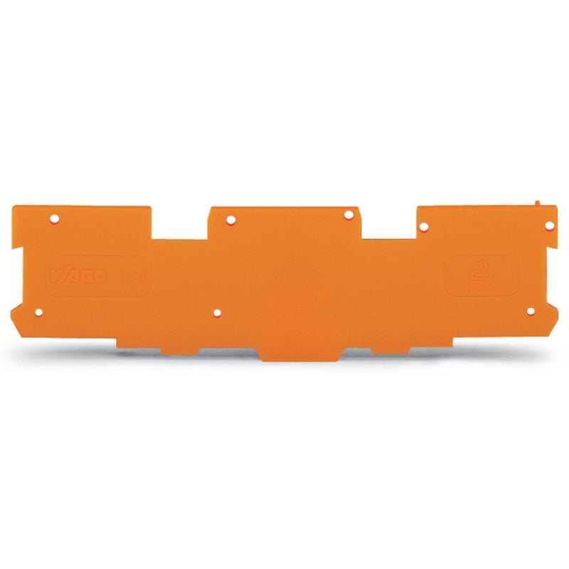 WAGO - Abschluss- und Zwischenplatte für Reihenklemme Abschluss-u.Zwischenplatte 769-318 1,1mm dick,orange − 25 Stück