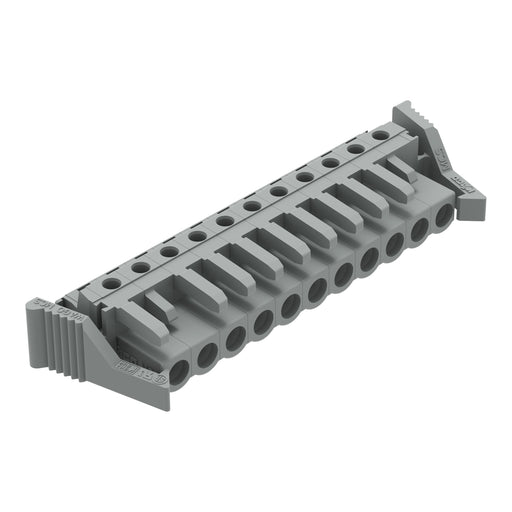 WAGO - Leiterplattensteckverbinder THT-Federleiste abgewink. 232-241/039-000 Rastermaß 5mm,grau − 25 Stück