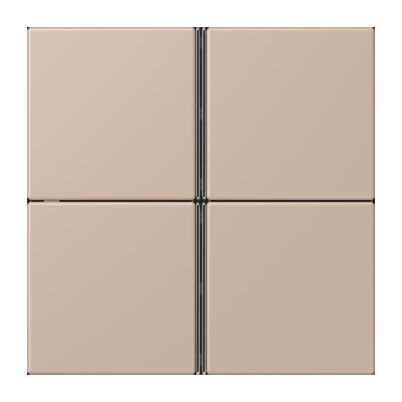Jung - Abdeckung/Bedienelement für Installationsschalterprogramme Tastensatz 4fach LC 404 TSA 240 ombre brulee claire