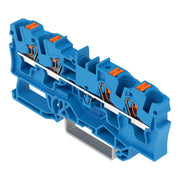 WAGO GmbH & Co. KG - Durchgangs-Reihenklemme 4-Leiter-Durchgangsklemme 2204-1404 4qmm, blau − 50 Stück