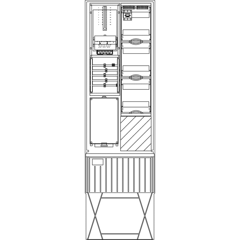 Elsta Mosdorfer - Zähler-Komplettschrank Zähleranschlusssäule ZS341.W4.45 A340 W4 1Z 3.HZ 45TE