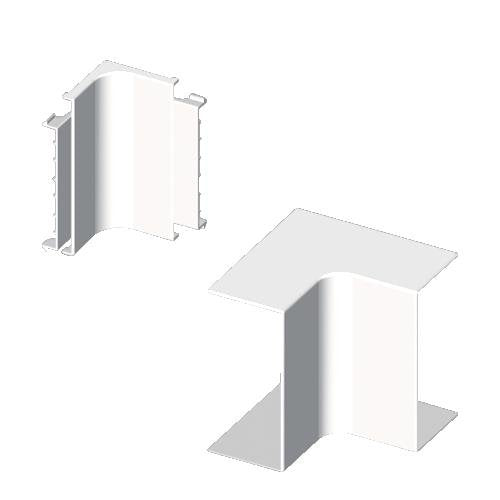 Unex - Inneneck für Leitungsführungskanal Inneneck 73322-2 rws RAL9010 40x90 − 6 Stück